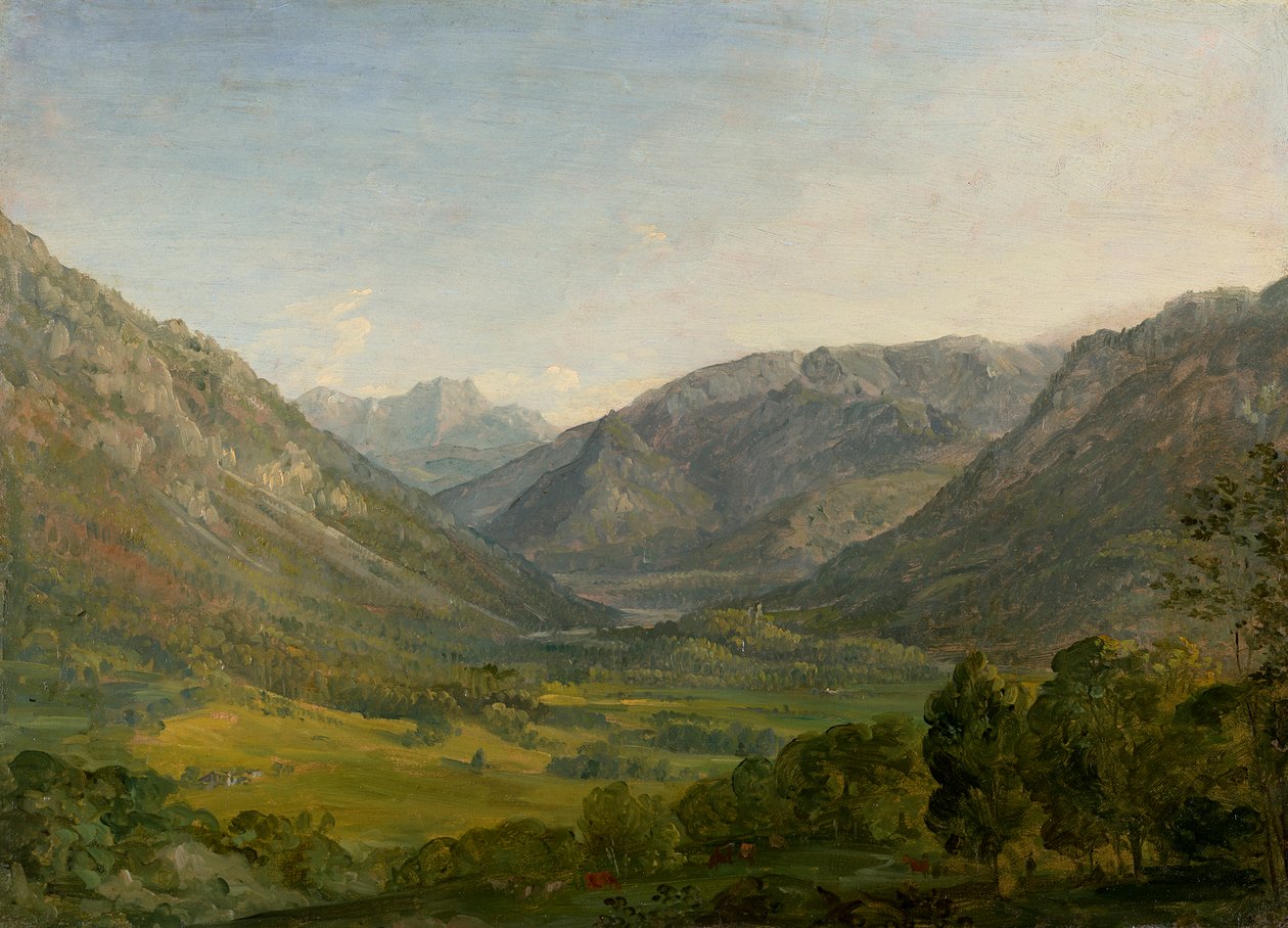 Vuoristolaakso (alue lähellä Ruhpoldingia) tekijältä Johann Georg von Dillis