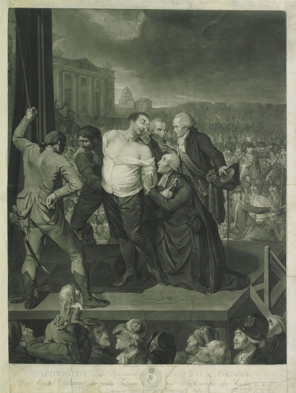 Lluís XVI al cadafal, 1795. finlandès tekijältä Johann Gerhard Huck