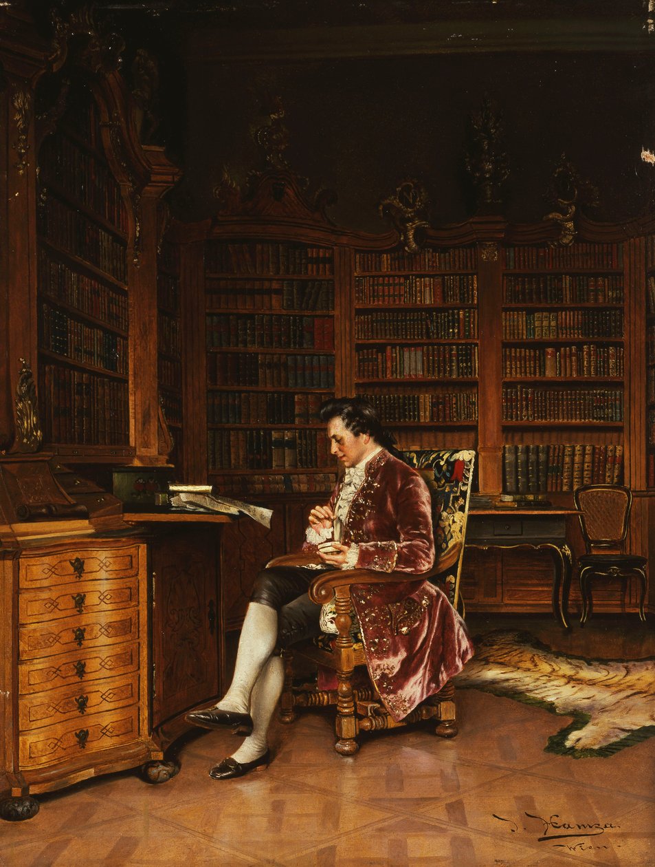 Kirjastossa, tekijältä Johann Hamza