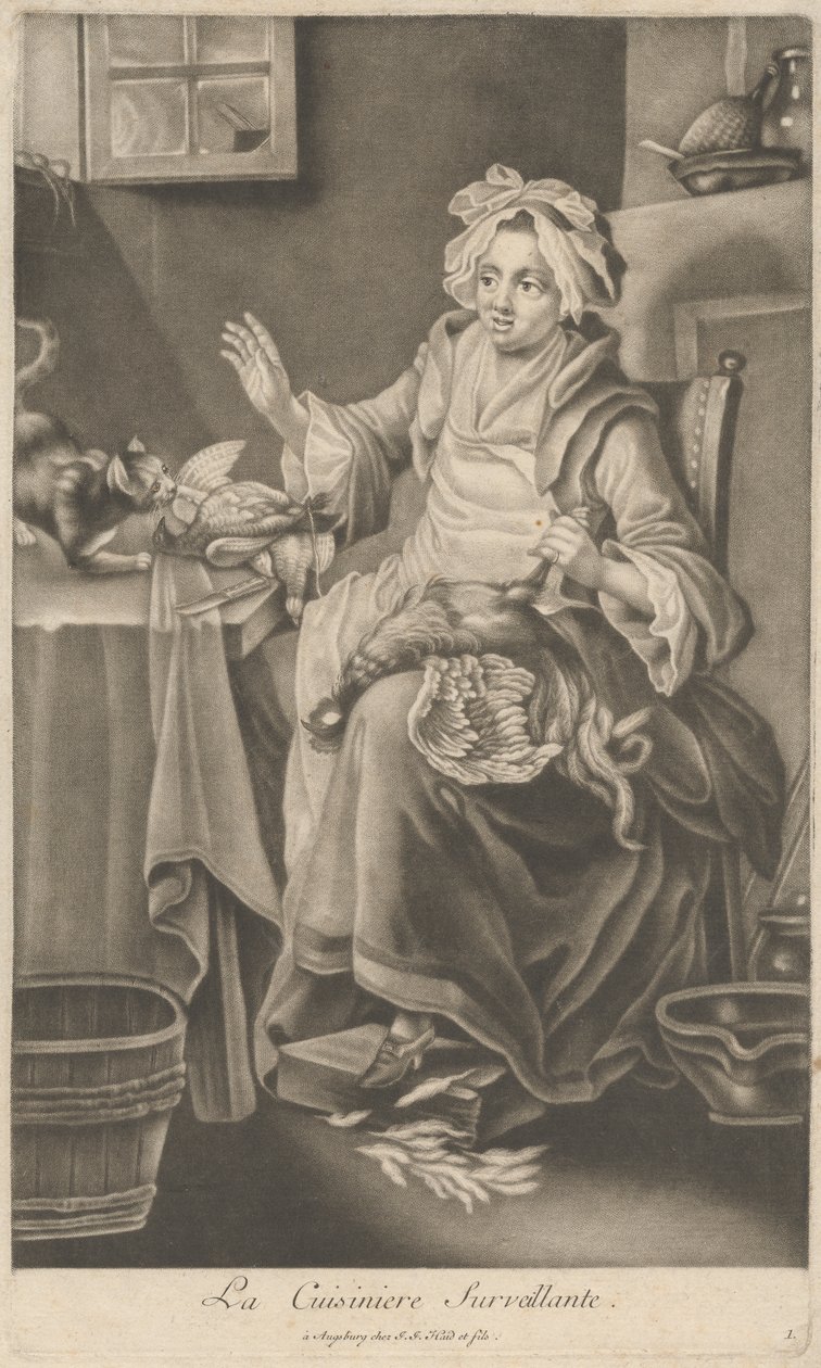 Valvoja kokki tekijältä Johann Jacobus Haid