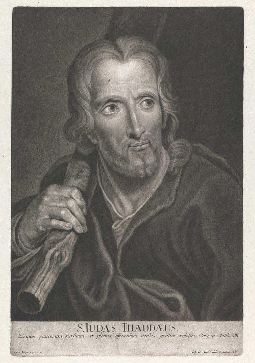 Pyhä Juudas Taddeus tekijältä Johann Jacobus Haid