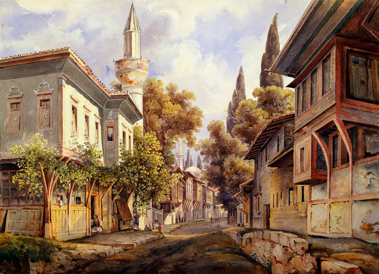 "Katu Konstantinopolissa", 1835 tekijältä Johann Jakob Wolfensberger