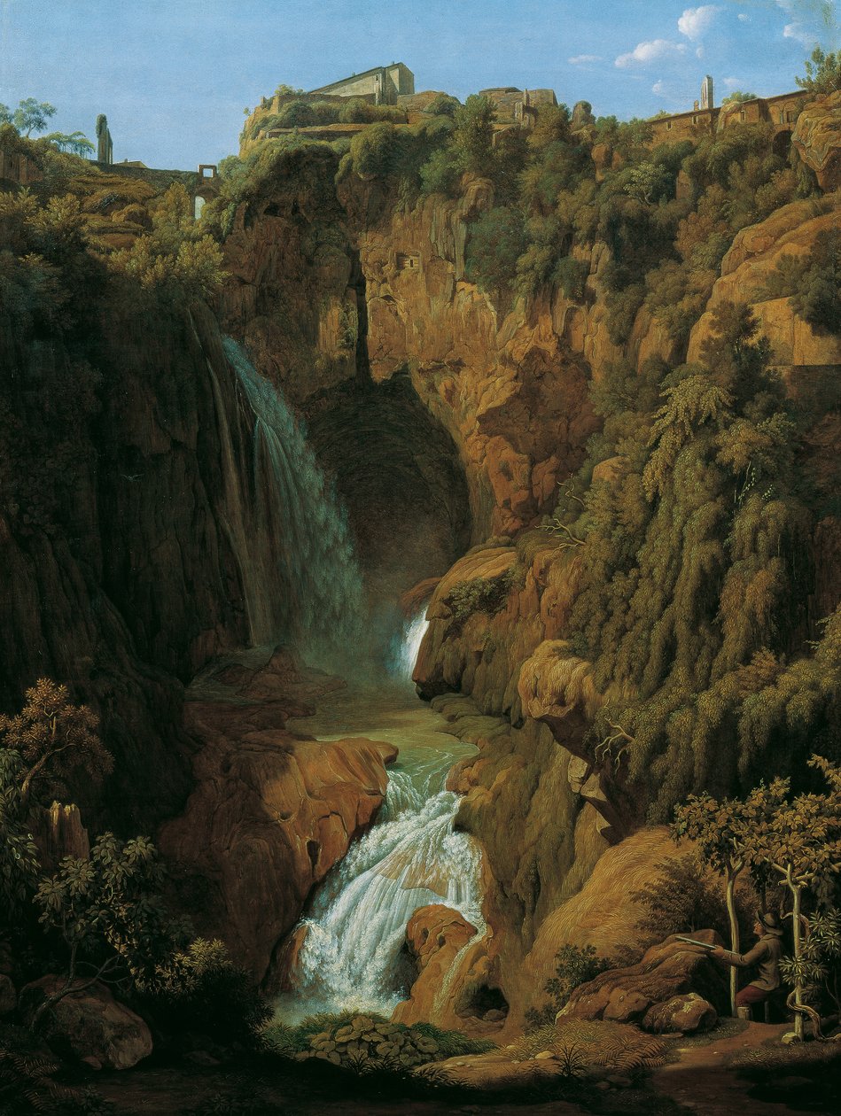 Neptunuksen luola (vesiputous lähellä Tivolia) tekijältä Johann Martin von Rohden