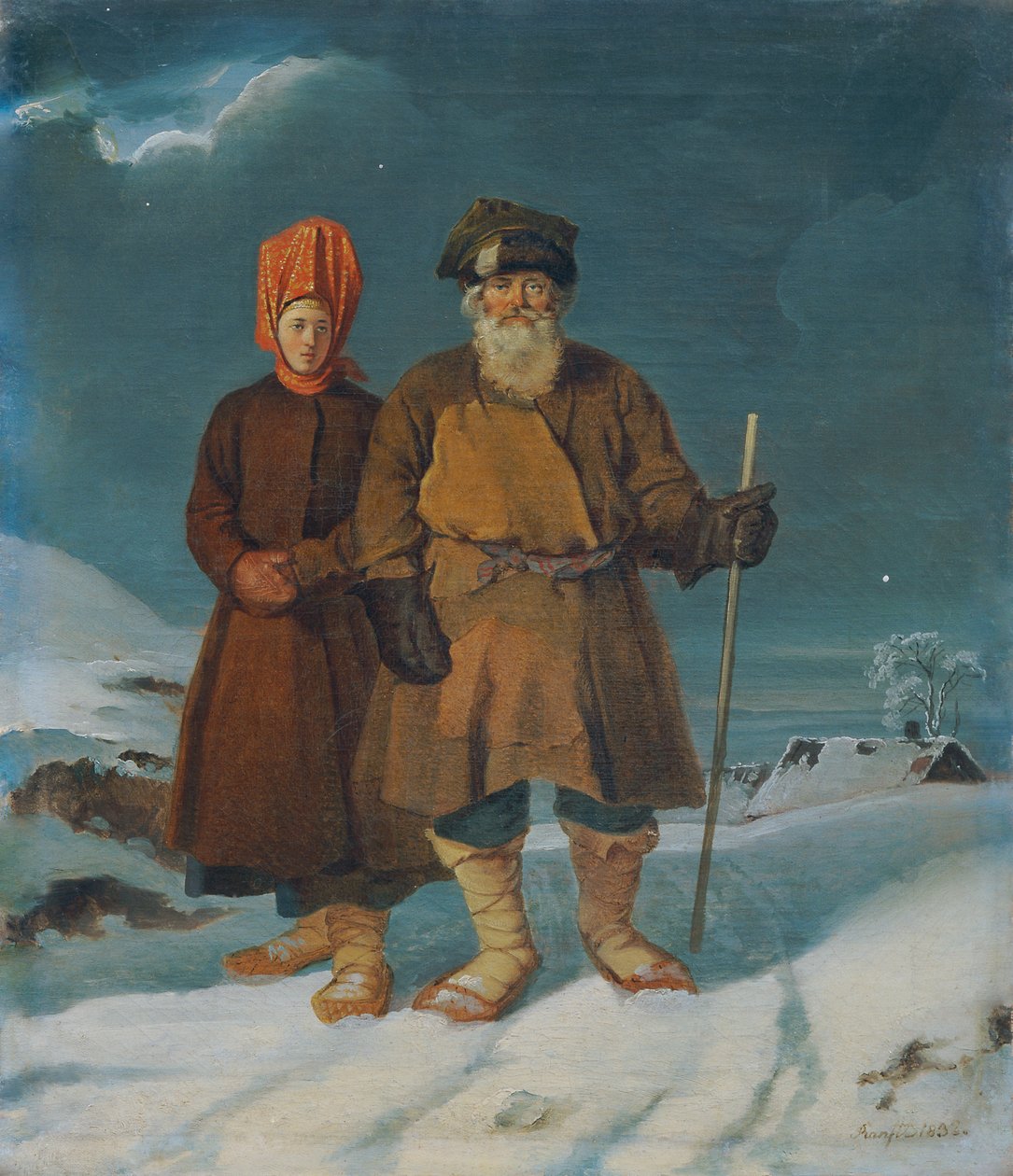 Parella de camperols russos finlandesos tekijältä Johann Matthias Ranftl