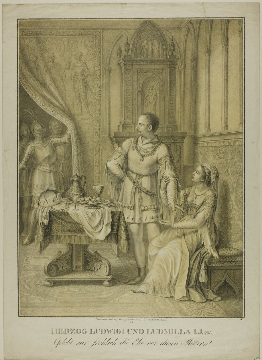 Herttua Ludwig I ja Ludmilla tekijältä Johann Michael Mettenleiter