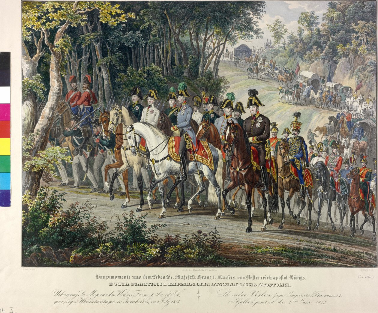 Ratsastus Vosges-vuorten yli 1815 tekijältä Johann Nepomuk Hoechle