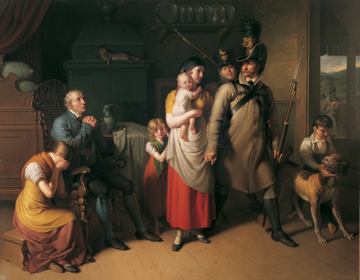 Landwehrin miehen jäähyväiset tekijältä Johann Peter Krafft