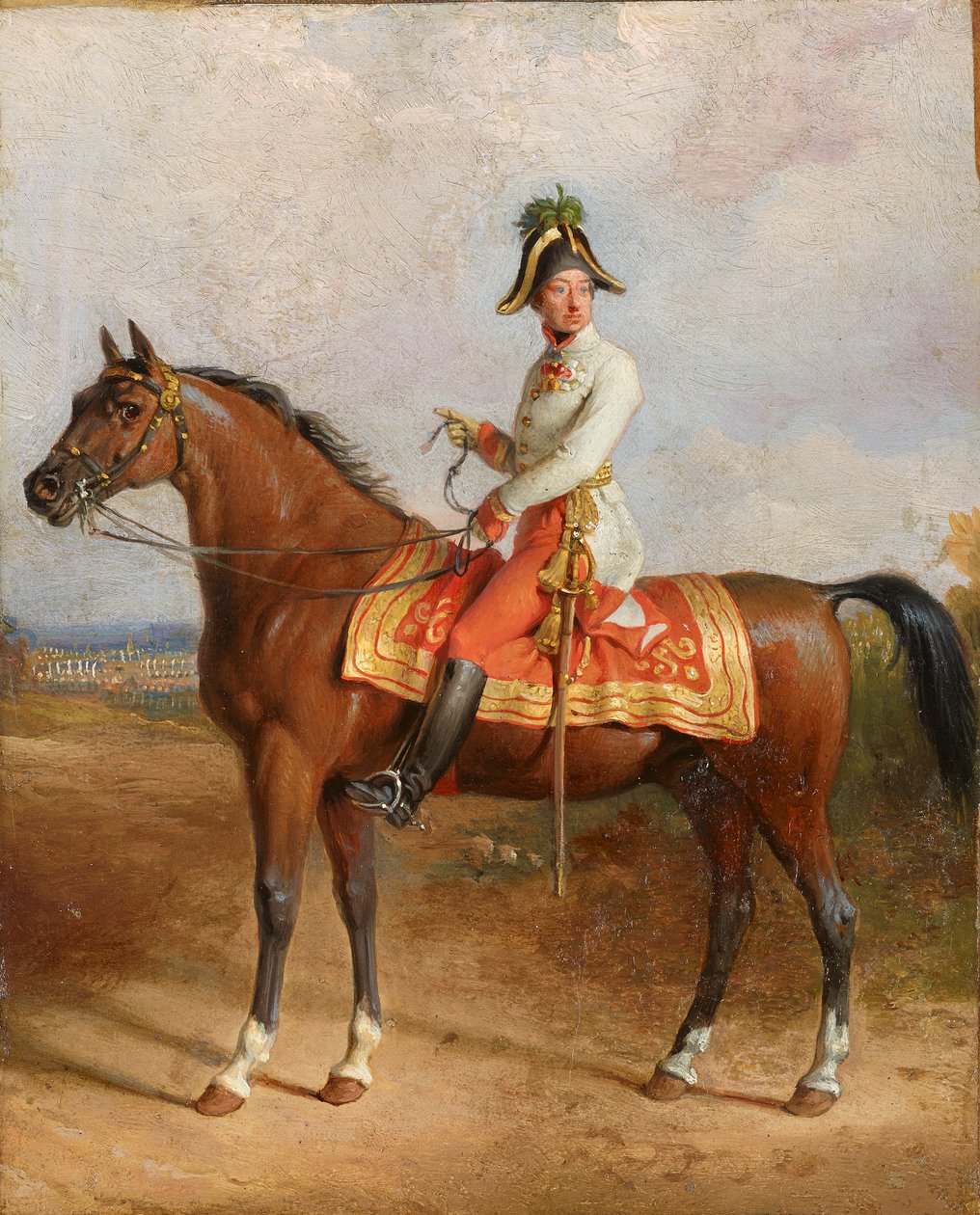 Arkkiherttua Carl hevosen selässä tekijältä Johann Peter Krafft