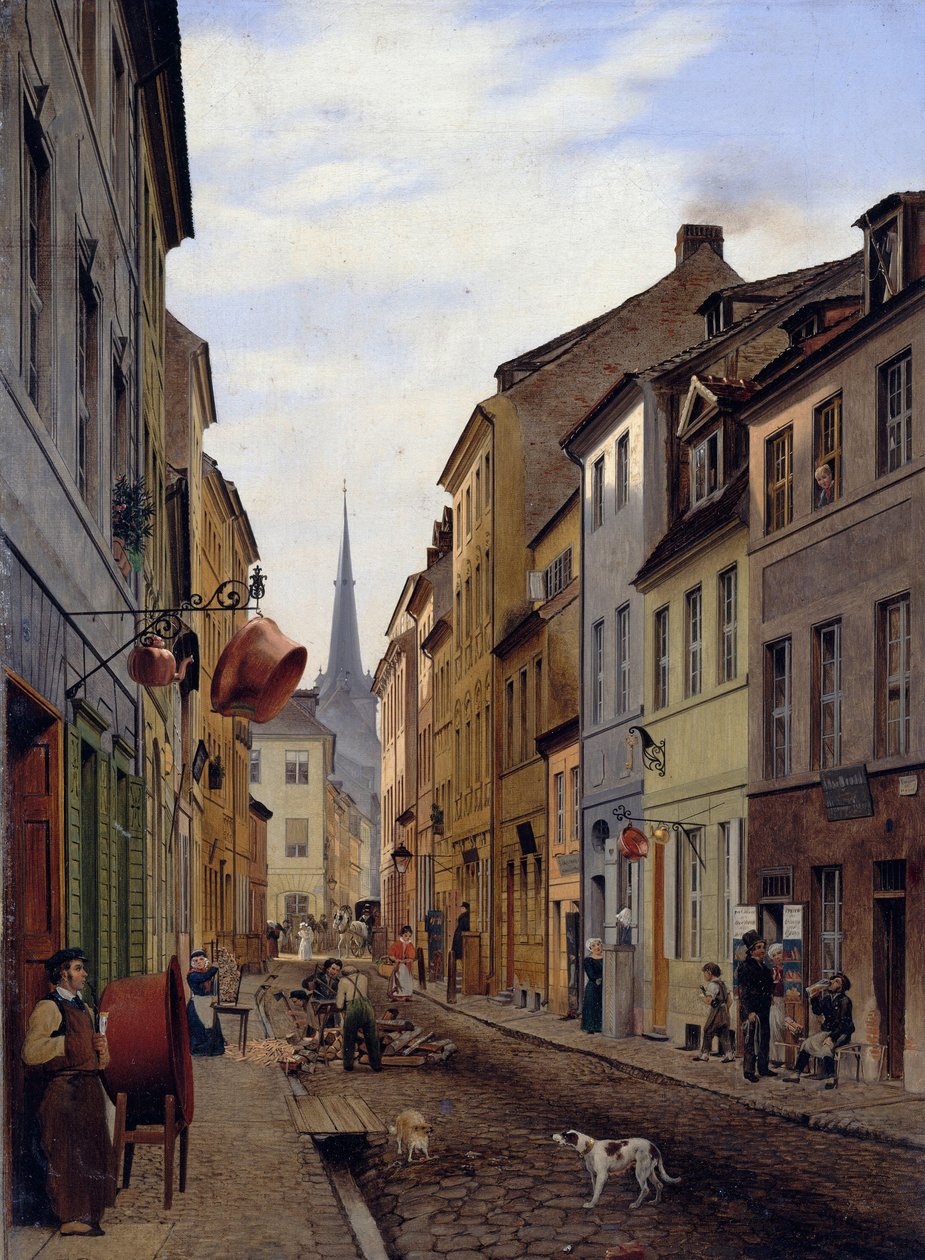 The Parochialstraße, 1831 tekijältä Johann Philipp Eduard Gaertner