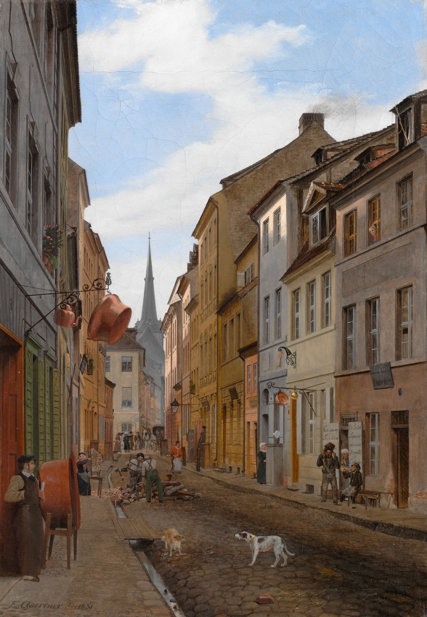 Parochialstrasse Berliinissä, 1831. tekijältä Johann Philipp Eduard Gartner
