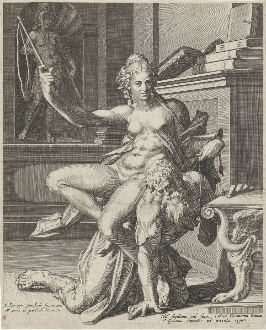 Aristoteles ja Phyllis tekijältä Johann Sadeler (I)