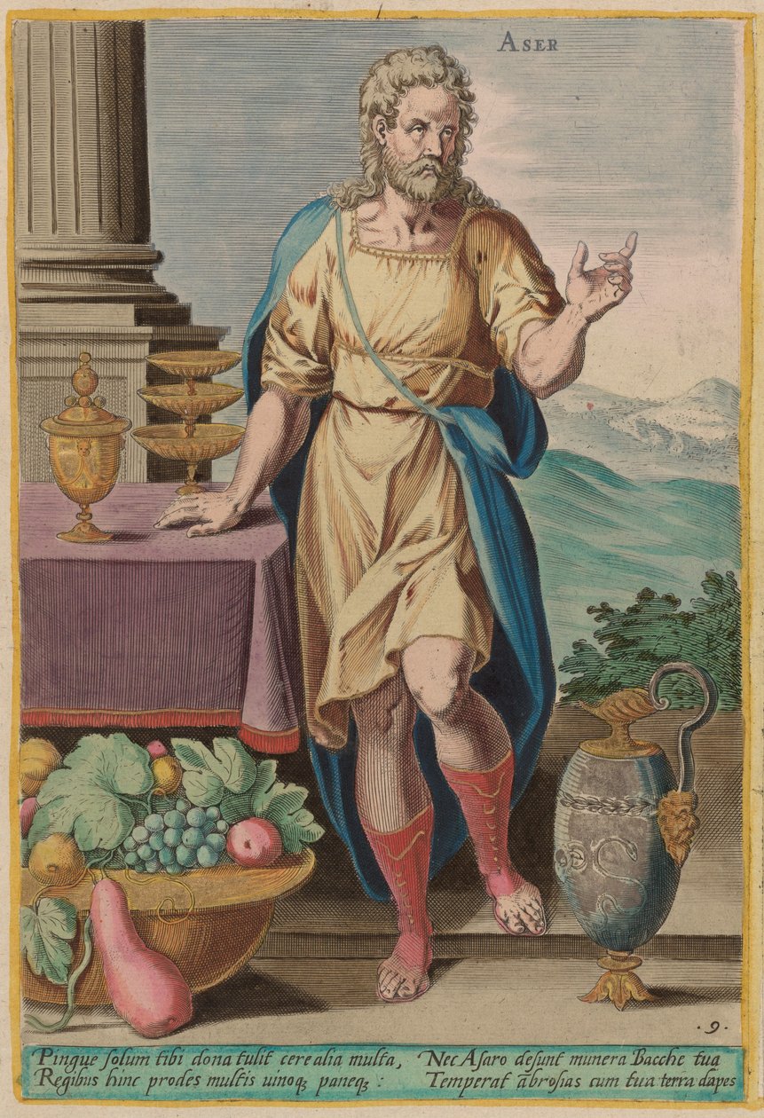 Aser, c. 1585. tekijältä Johann Sadeler I