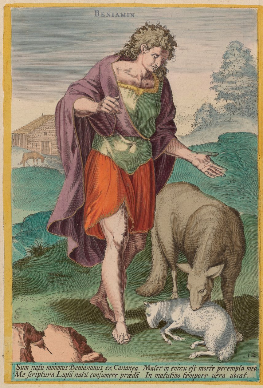 Benjamin, c. 1585. tekijältä Johann Sadeler I