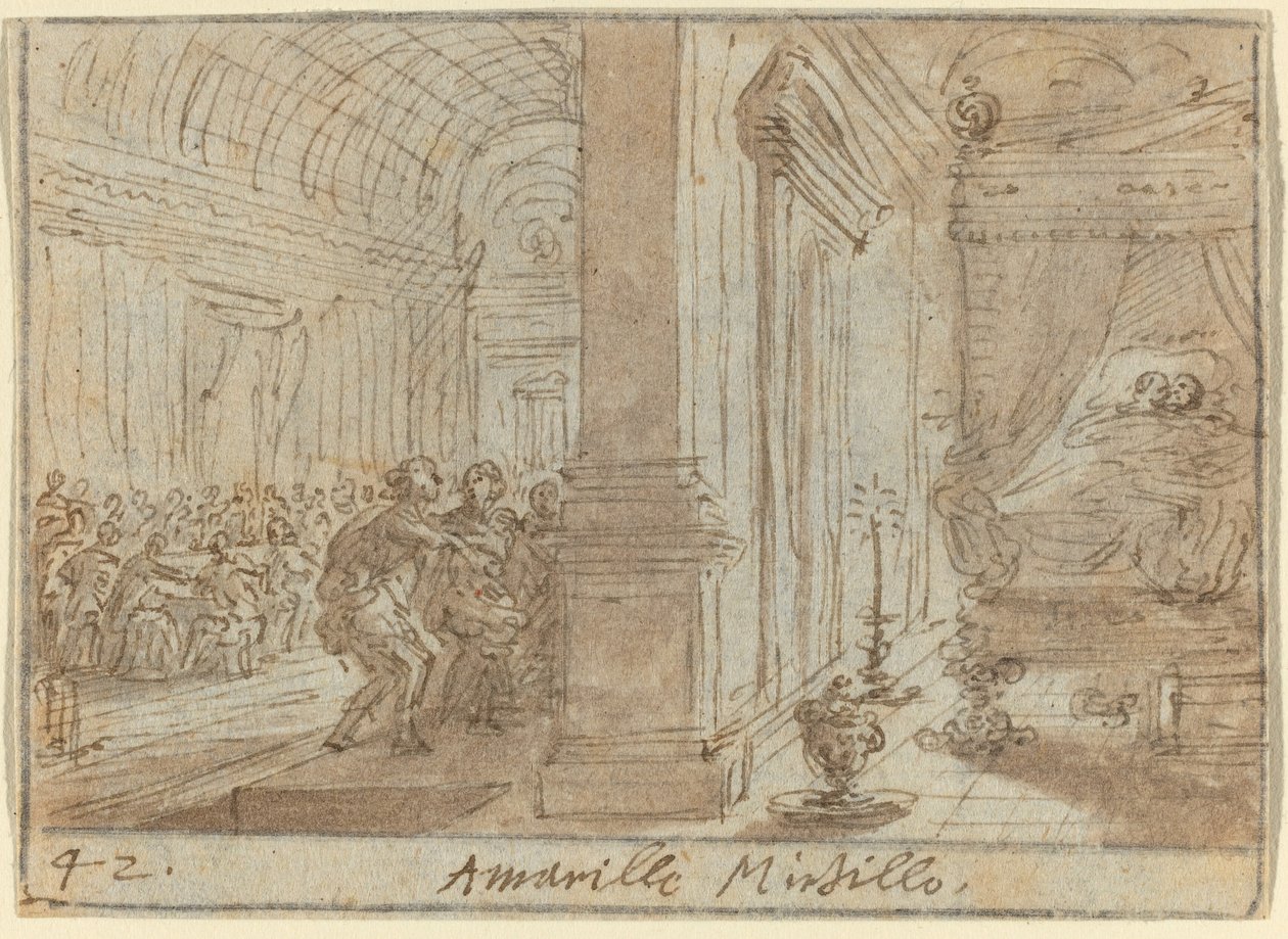 Amaryllis ja mustikka tekijältä Johann Wilhelm Baur