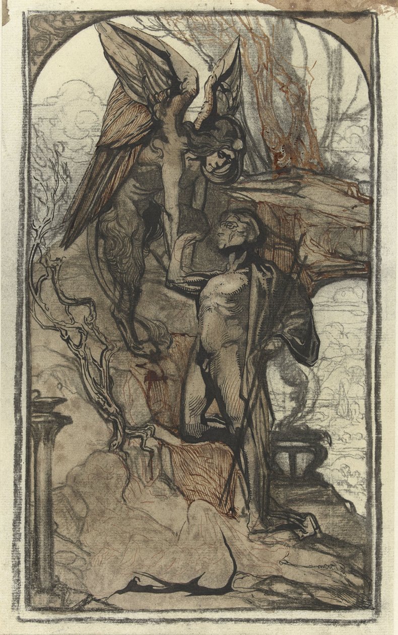 OEdipe et le phénix, dessin de Johannes Josephus Aarts (1881-1934) tekijältä Johannes Josephus Aarts