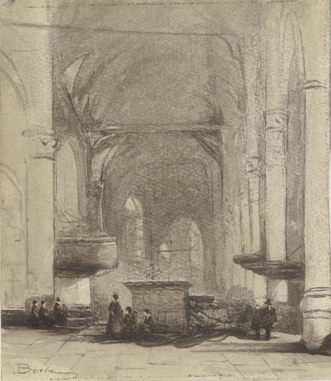 Kerkinterieur tekijältä Johannes Bosboom