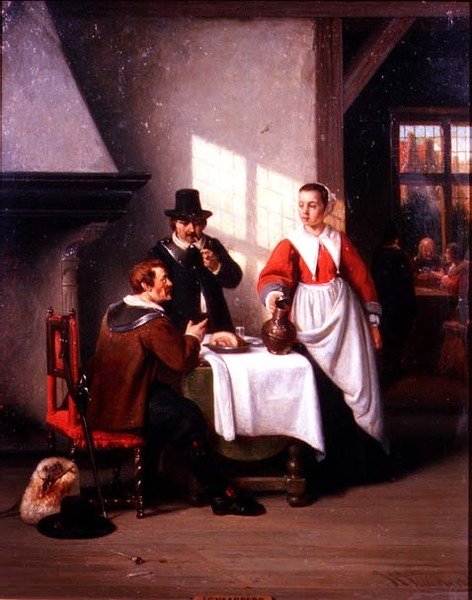Tavernan sisustus (paneeli) tekijältä Johannes Christoffel Vaarberg