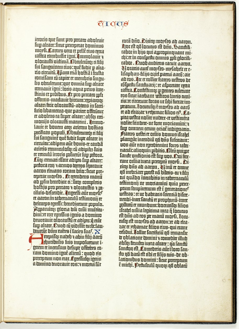 Gutenbergin Raamatun lehti tekijältä Johannes Gutenberg