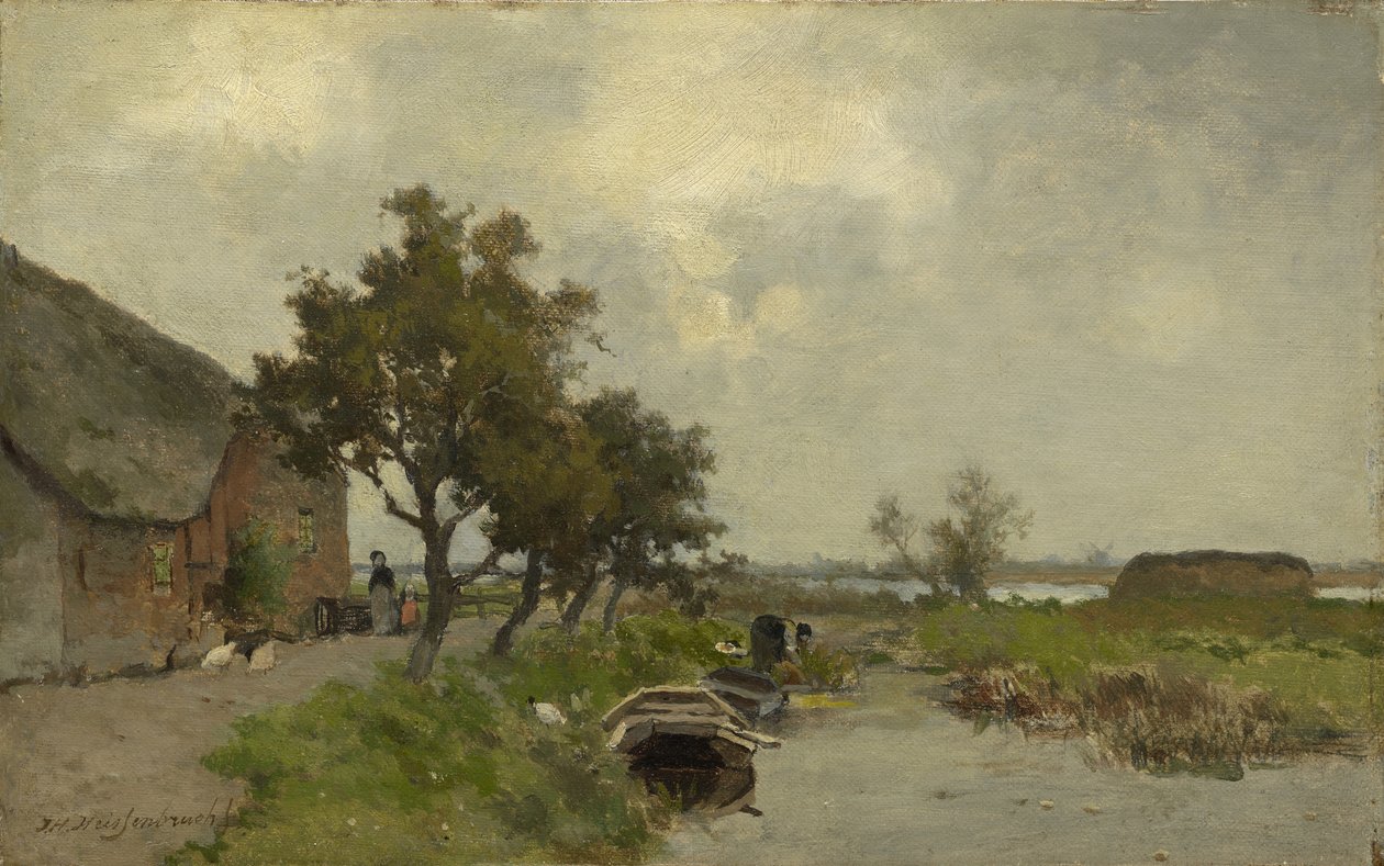 Pesuvaatteet, n. 1850-80 tekijältä Johannes Hendrik Weissenbruch