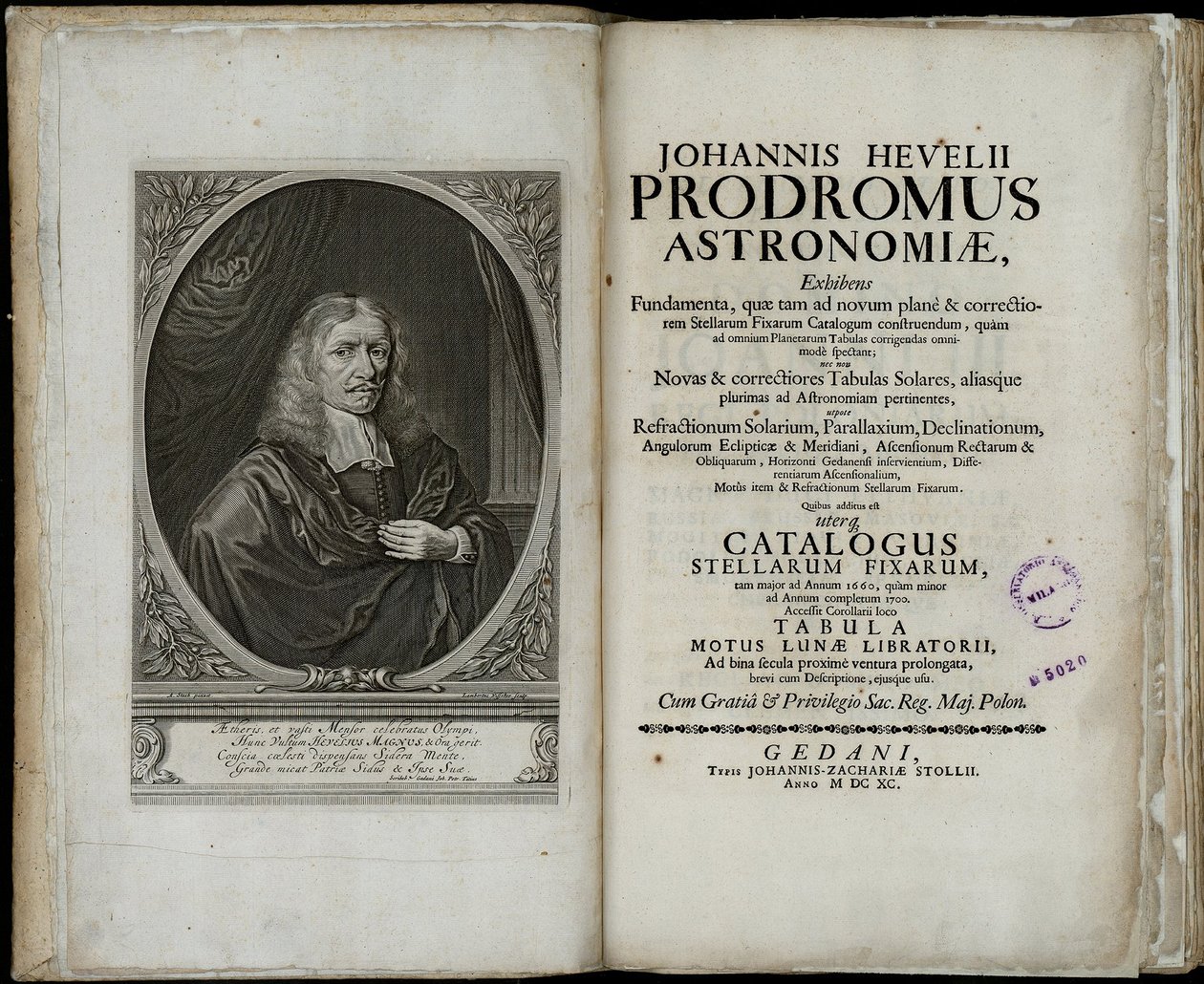 Johannes Hevelius, tähtitieteen Prodromus, 1690 tekijältä Johannes Hevelius