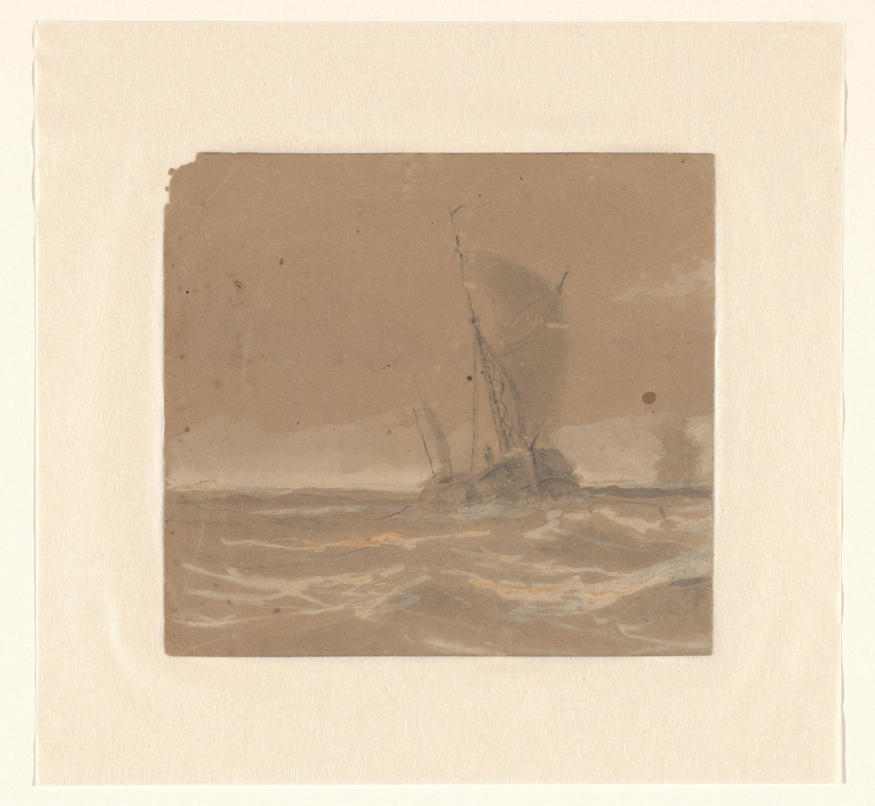 Purjekalastusalus tekijältä Johannes Huygens (signed by artist)