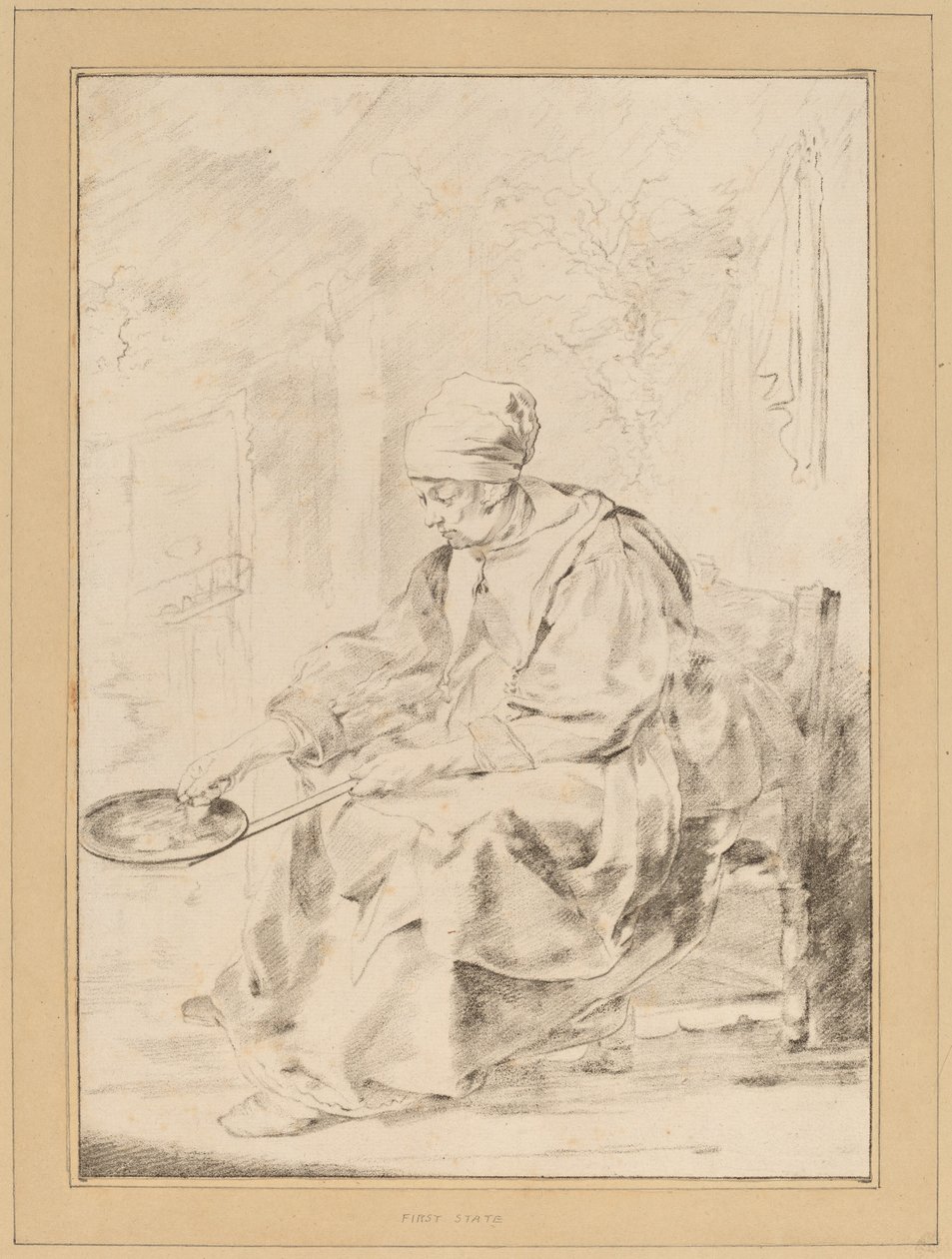 Pannukakkunainen, 1768. tekijältä Johannes Kornlein