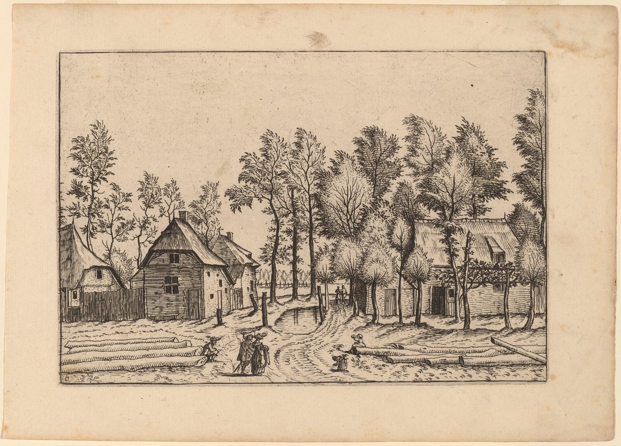 Kyläkatu tekijältä Johannes van Doetechum, the Elder and Lucas