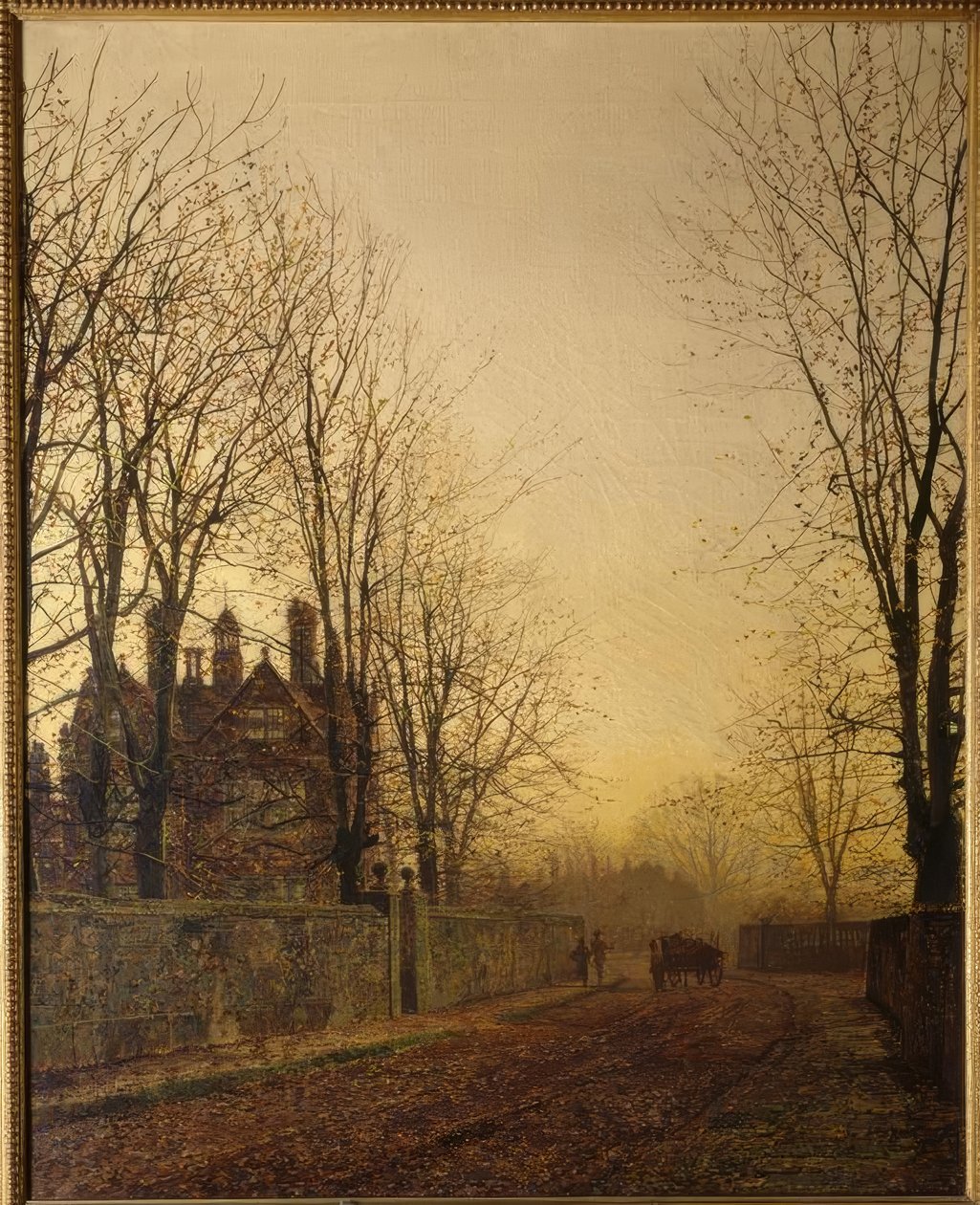 J.A.Grimshaw, Die letzte Fuhre / Gemälde, 1886 tekijältä John Atkinson Grimshaw