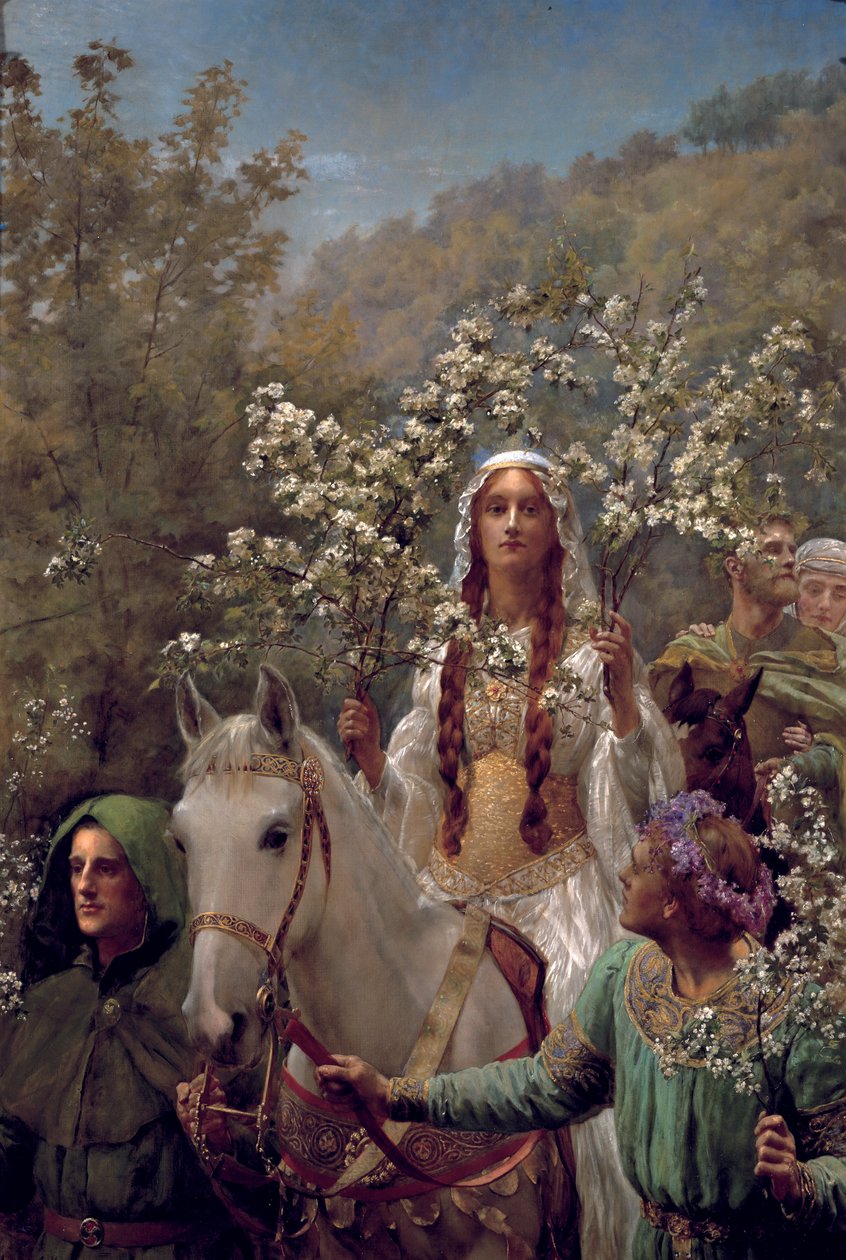 Kuningatar Guineveren toukokuu, noin 1897. tekijältä John Collier