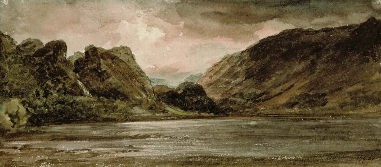 Derwentwater, Cumberland, n. 1806 tekijältä John Constable