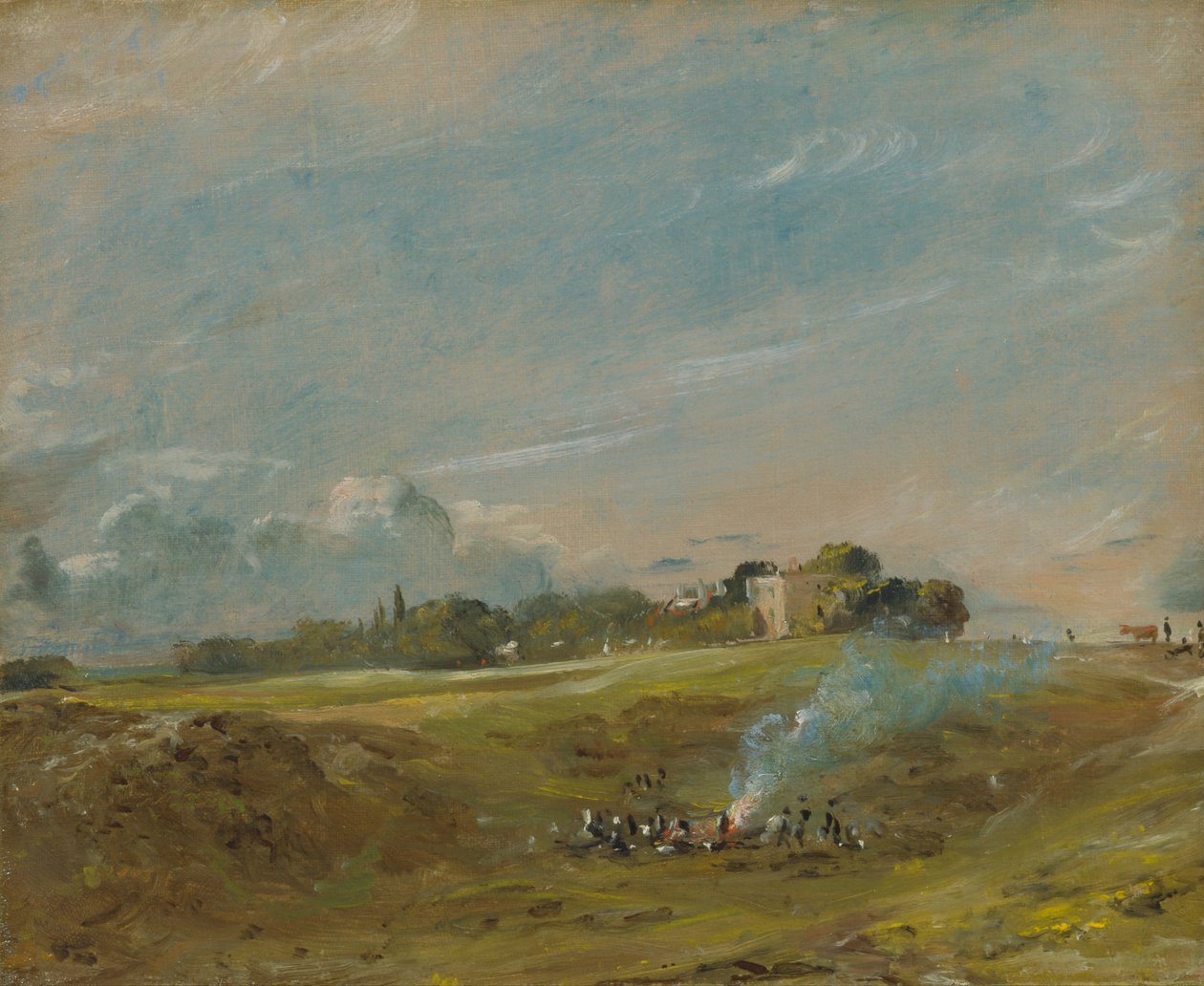 Hampstead Heath, jossa on kokko tekijältä John Constable