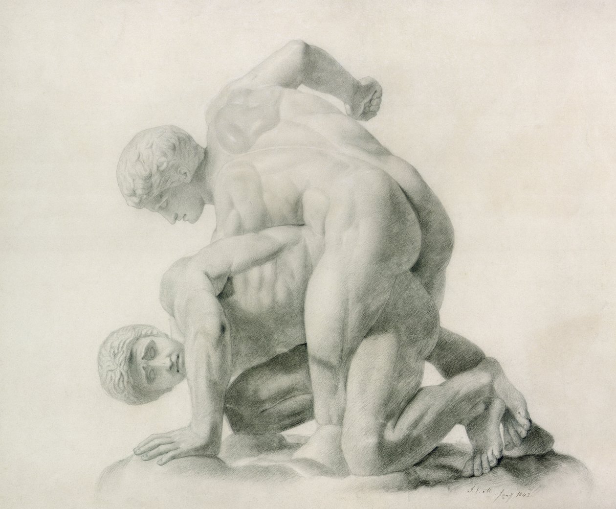 Piirustus antiikista, 1842 (katso 122614, 164867) tekijältä John Everett Millais