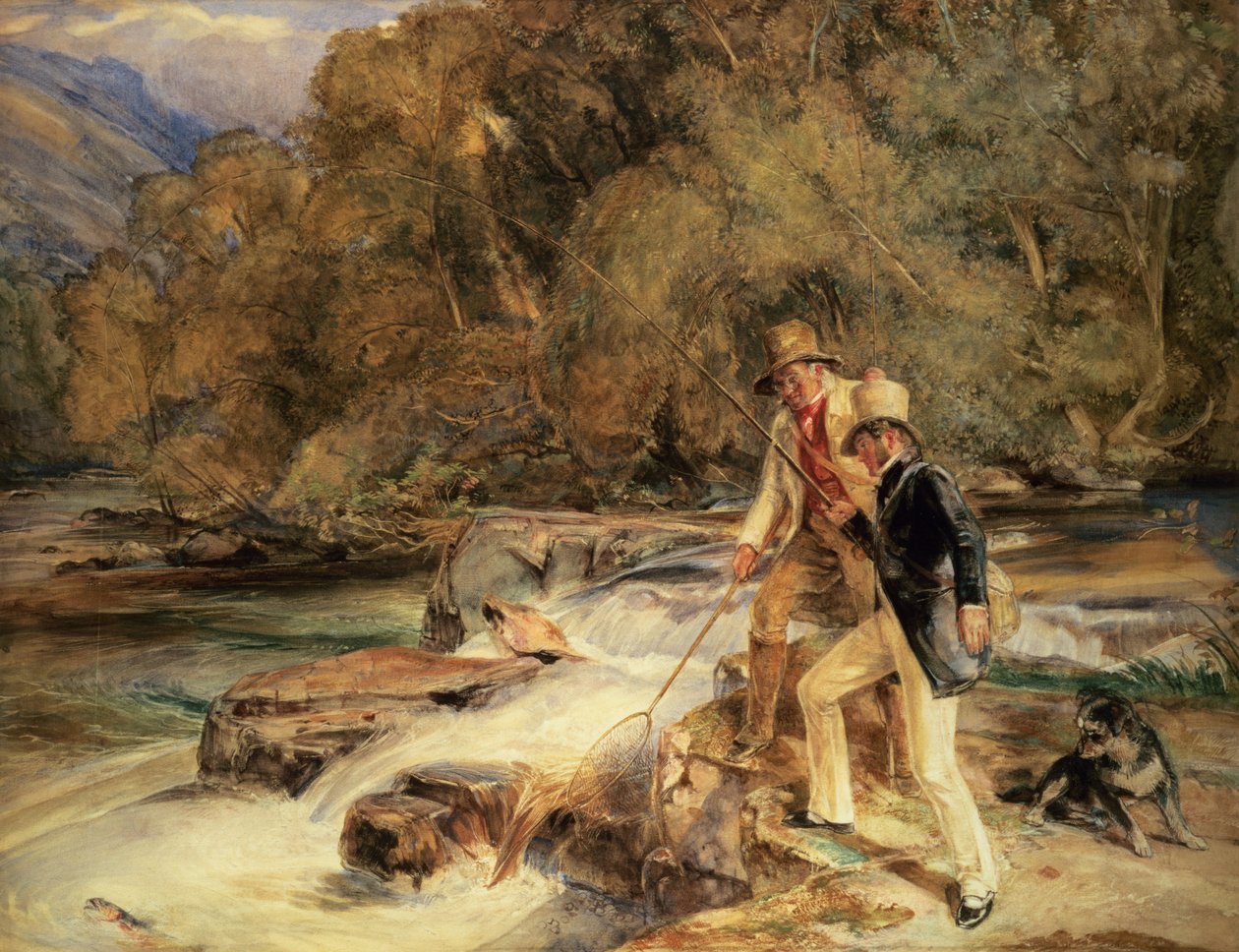 Landseer ja Lewis Fishing tekijältä John Frederick Lewis