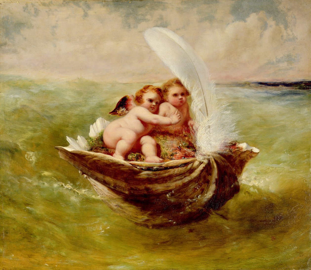 Cupids in a Shell, n. 1855-1859 tekijältä John George Naish