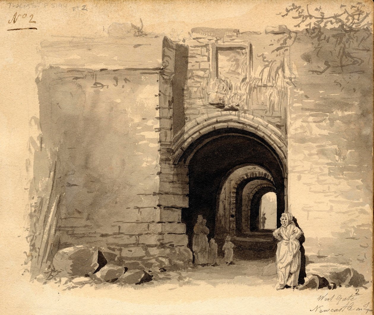 West Gate, Newcastle upon Tyne (muste (pesu) ja kynä paperille) tekijältä John Glover