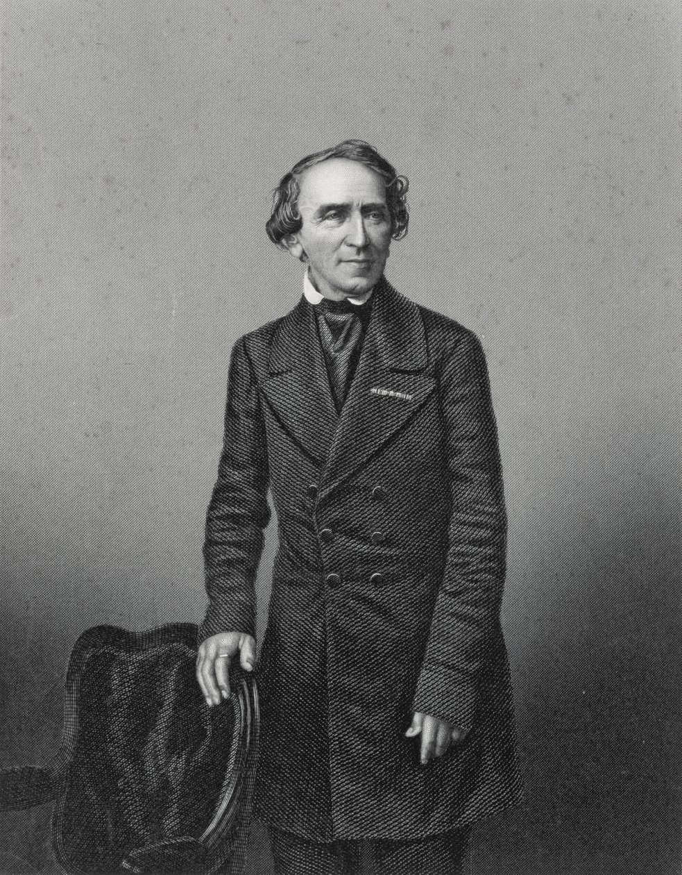 Giacomo Meyerbeer (1791-1864), kaiverrus D.J. Paukku valokuvan jälkeen tekijältä John Jabez Edwin Paisley Mayall