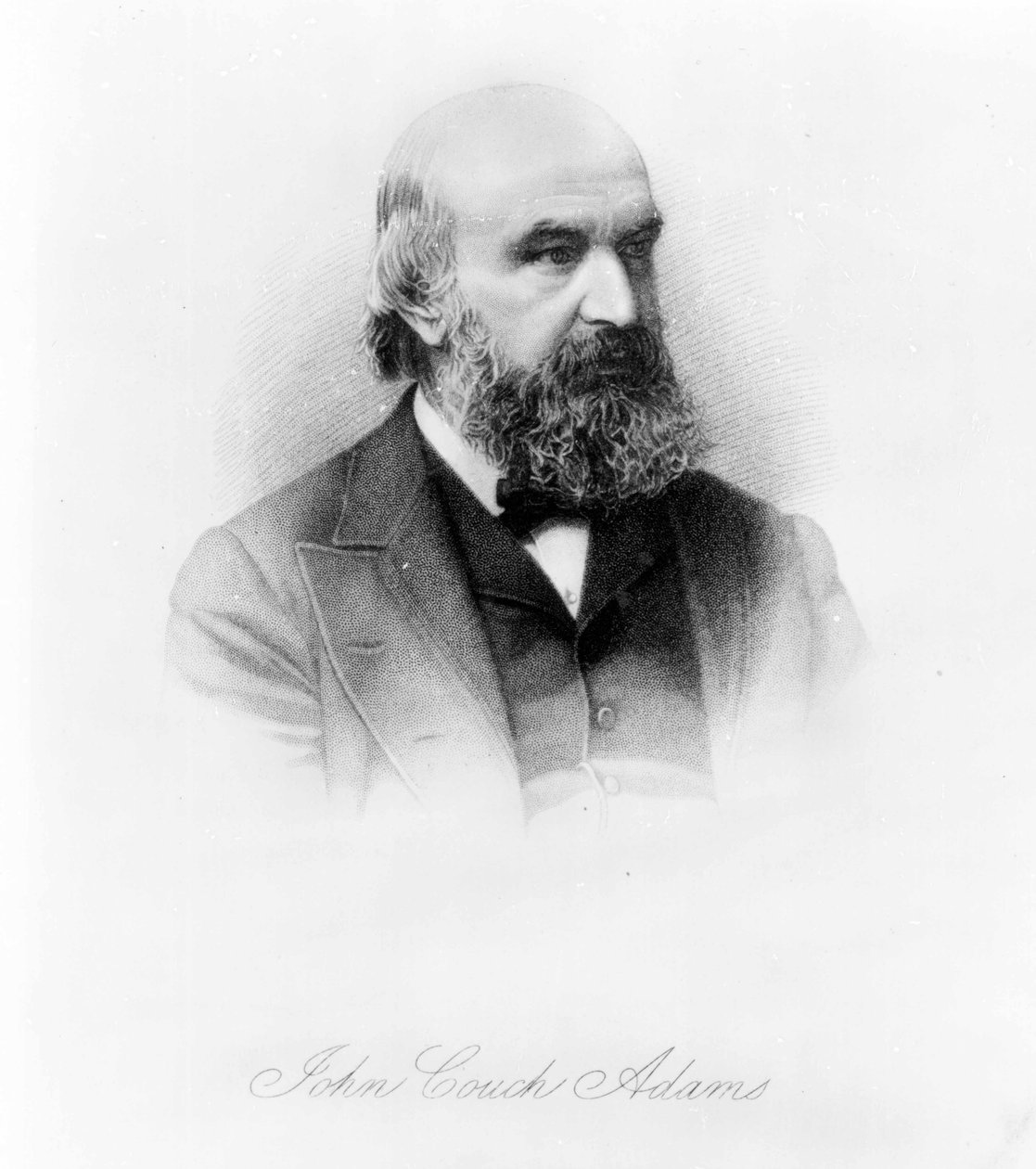John Couch Adams, kaiverrus George J. Stodart tekijältä John Jabez Edwin Paisley Mayall