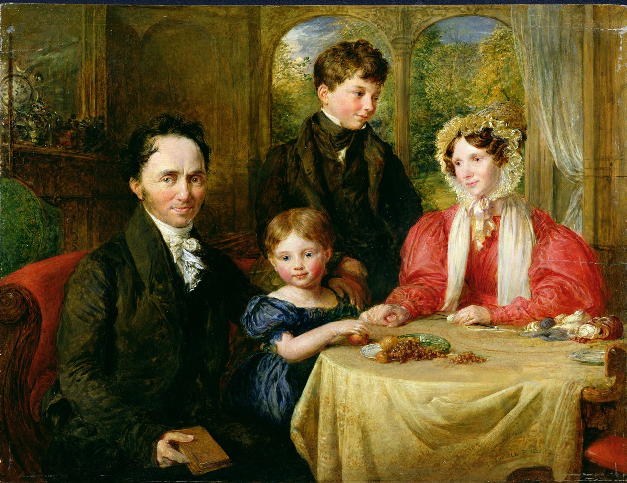 W.A. Garrett ja perhe, 1830 tekijältä John Linnell