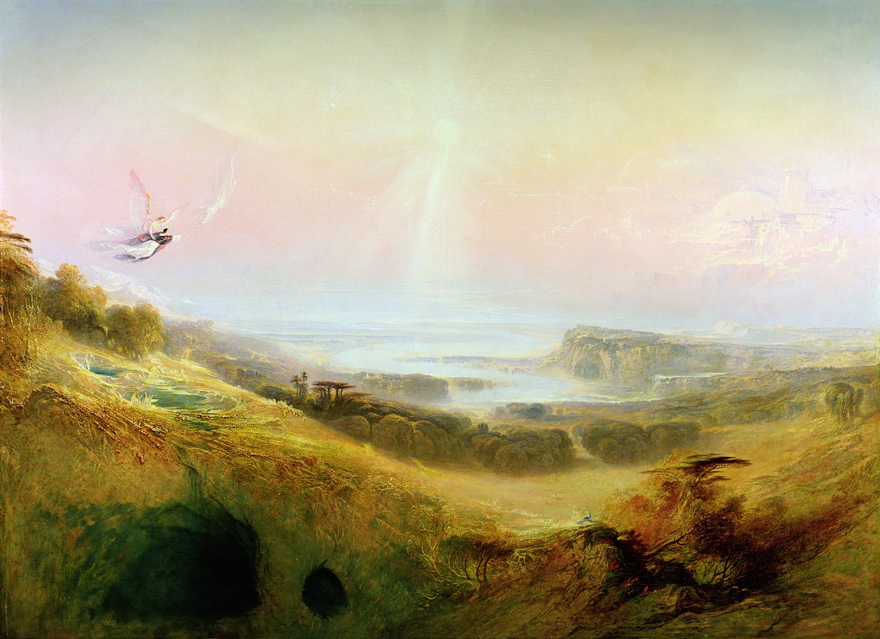Taivaallinen kaupunki ja autuuden joki, 1841 tekijältä John Martin