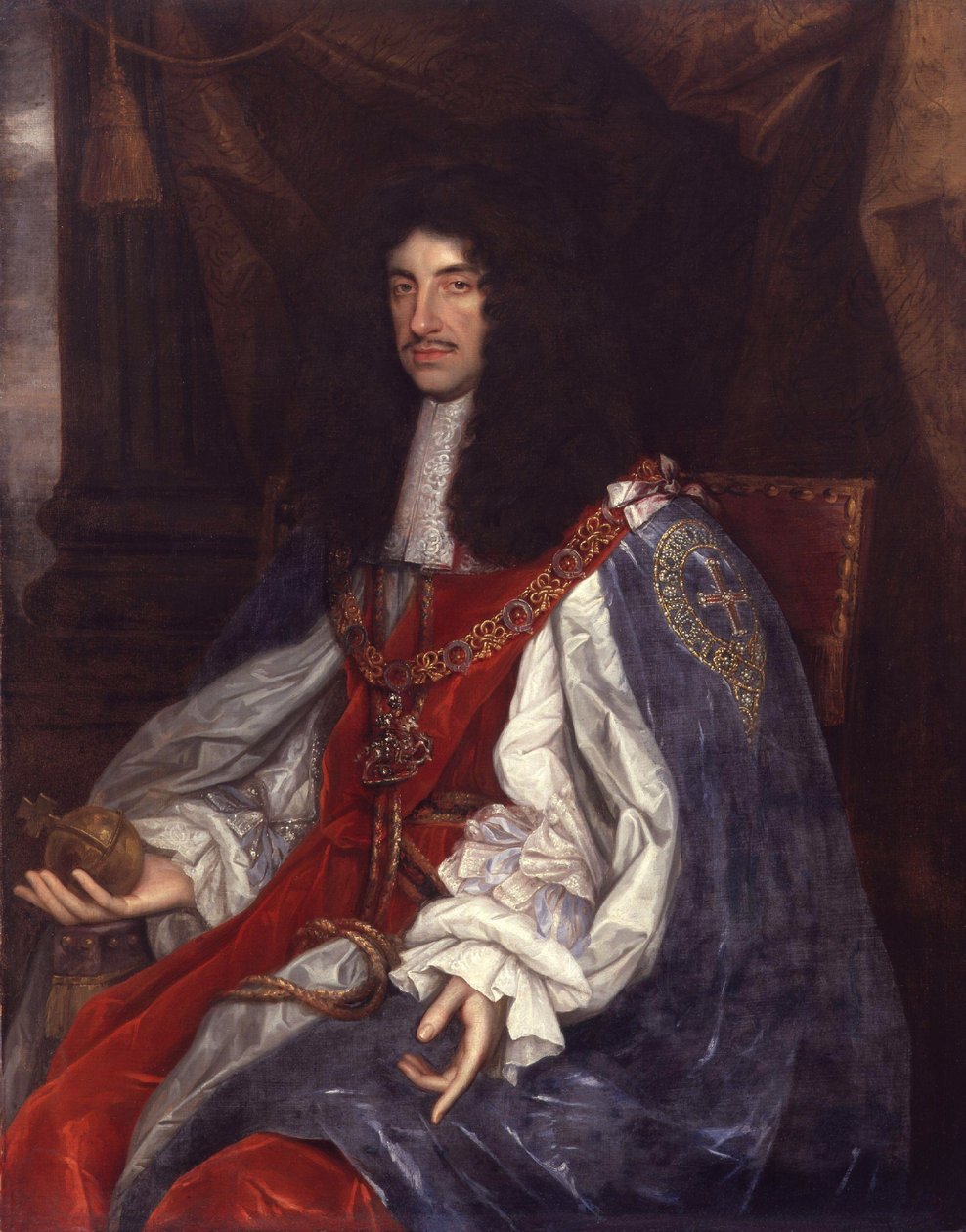 Kaarle II:n (1630-85) muotokuva noin 1660-65. tekijältä John Michael Wright