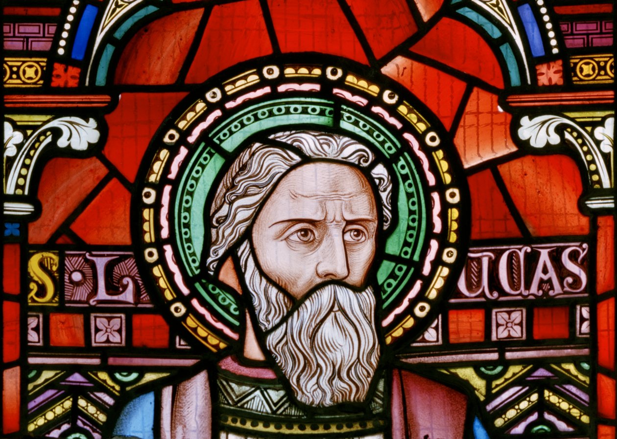 Crick, East Window yksityiskohta, Lavers & Barraud, John Millner Allen (1827-1902), St Luke, 1863 tekijältä John Millner Allen