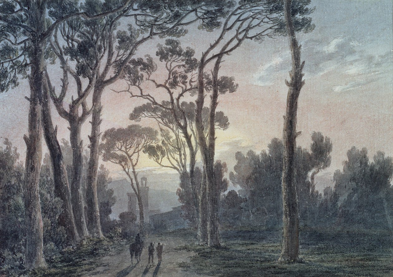 Firenze Cascinen lähellä olevasta metsästä tekijältä John Robert Cozens