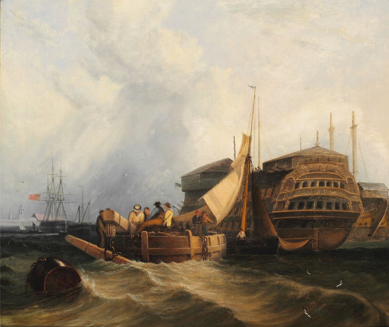 Sataman kohtaus tekijältä John Sell Cotman
