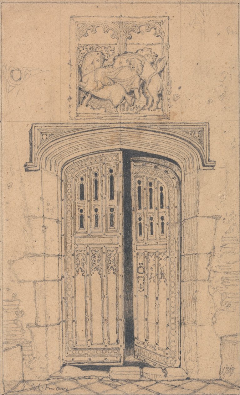 South Door, Arminghall Hall, Norfolk tekijältä John Sell Cotman