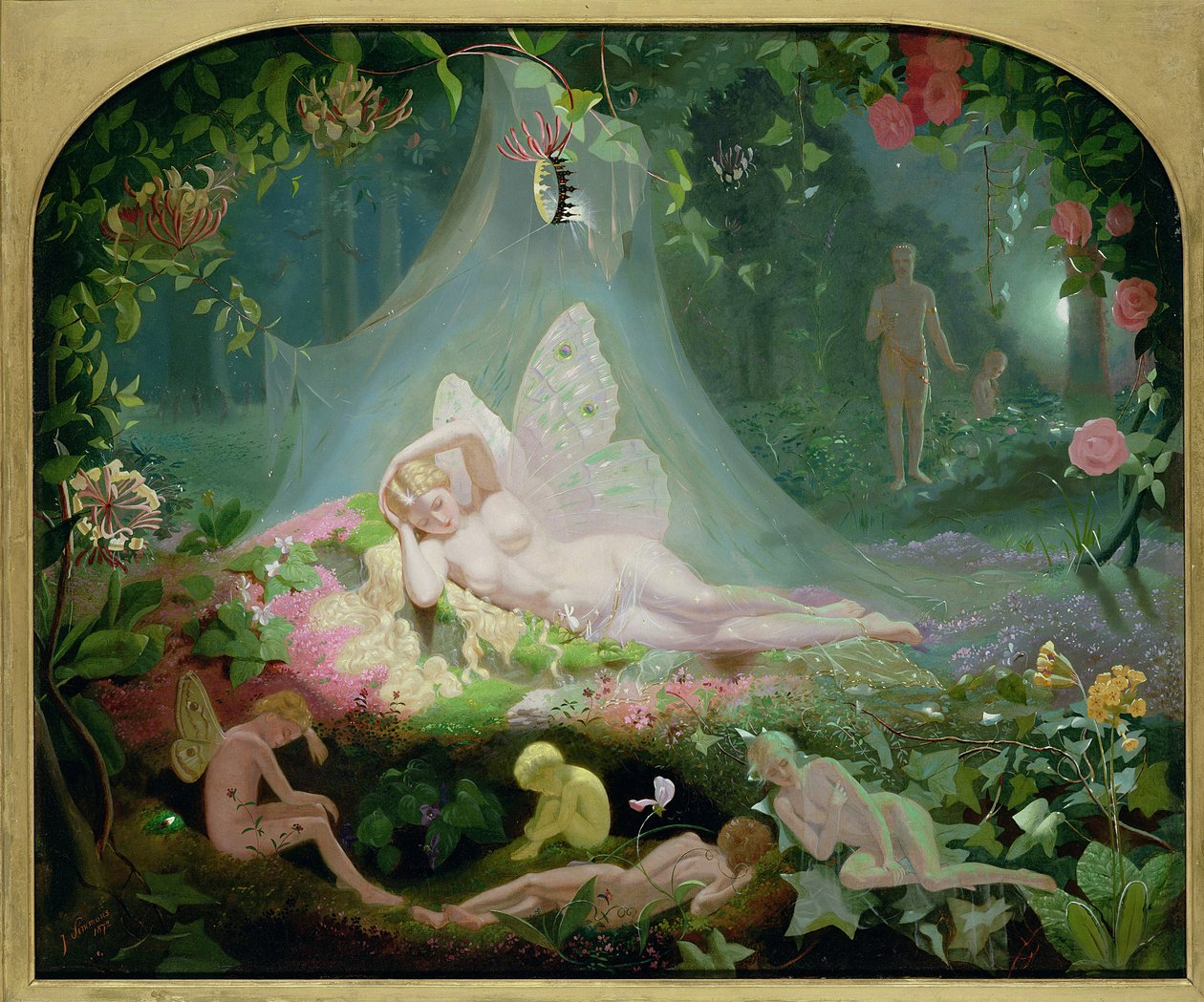 Siellä nukkuu Titania, 1872 tekijältä John Simmons