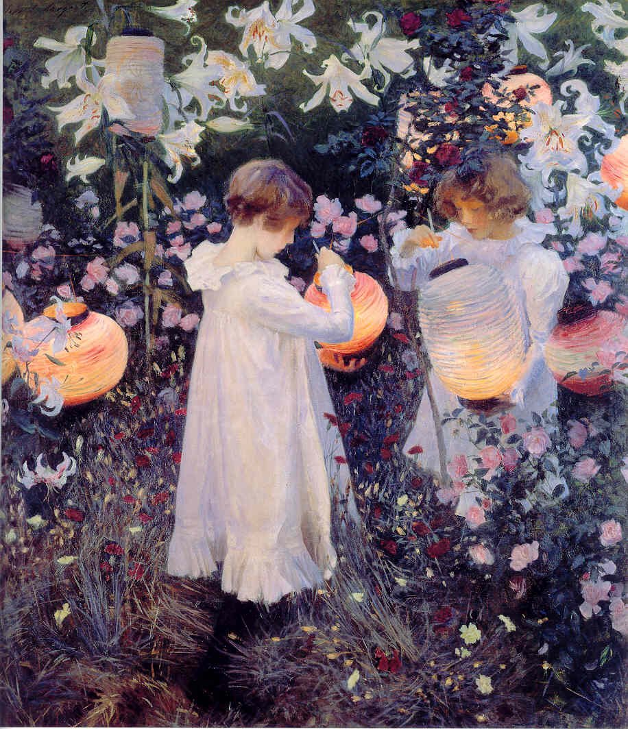 Neilikka, Lily, Lily, Rosen Saksa: Nelke, Lilie, Lilie, Rosen tekijältä John Singer Sargent