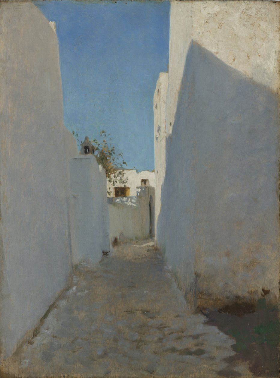 Marokkolainen katukohtaus, 1879-1880 (öljy puulle) tekijältä John Singer Sargent