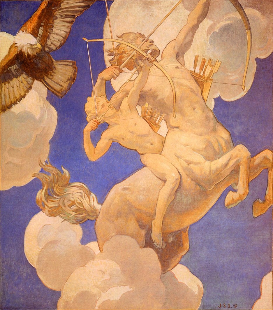Chiron ja Achilles tekijältä John Singer Sargent