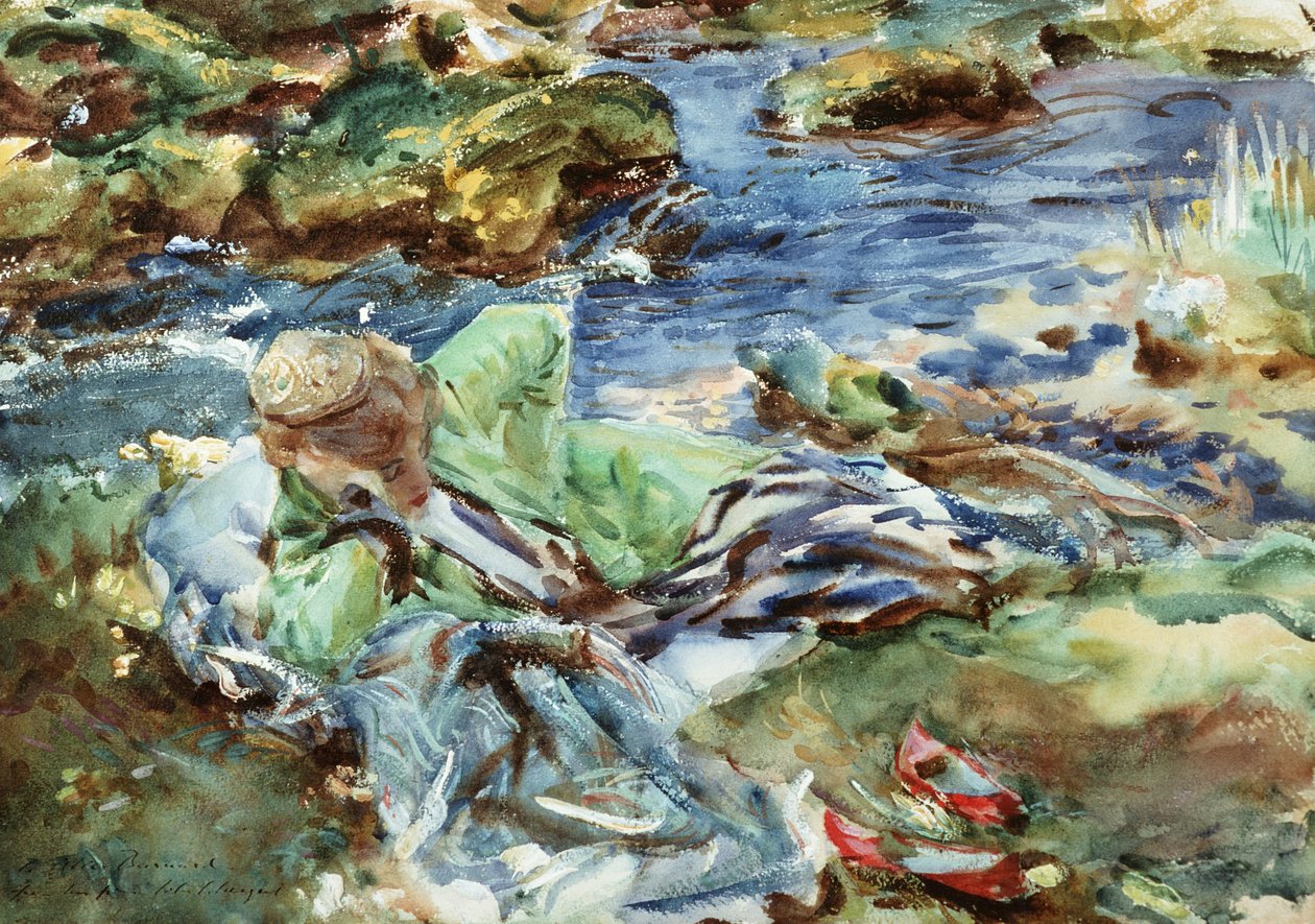 Turkkilainen nainen virran varrella tekijältä John Singer Sargent