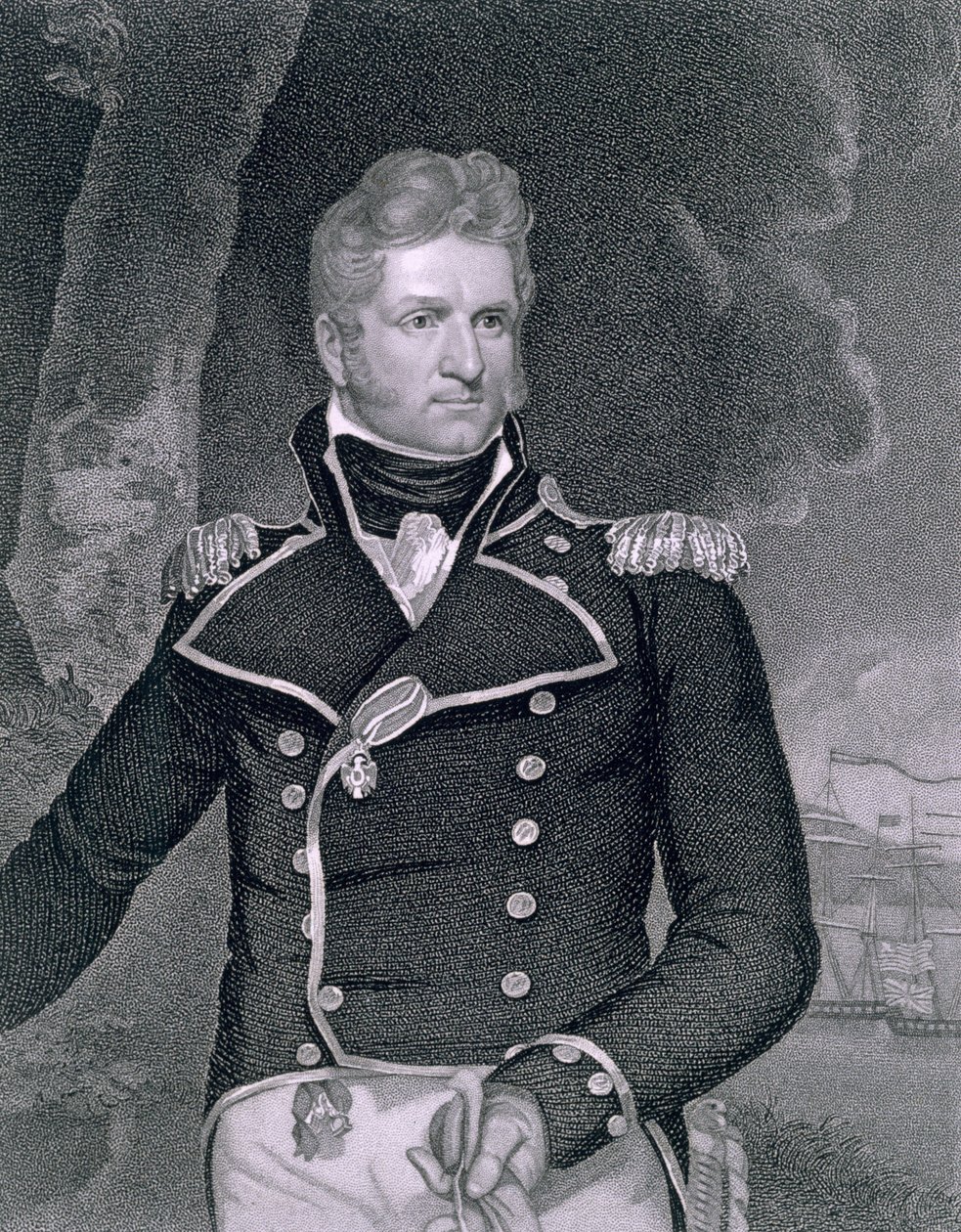 Thomas Macdonough (1783-1825), kaiverrus John B. Forrest (1814-70) tekijältä John Wesley Jarvis